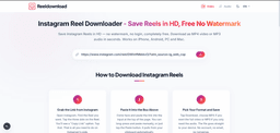 Paste Instagram Reel link into downloader