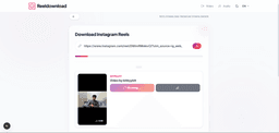 Preview and download Instagram Reel without watermark